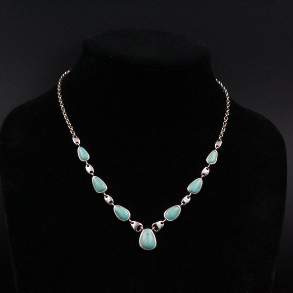 WHITNEY KELLY WK STERLING SILVER TURQUOISE NECKLACE - Picture 2 of 5